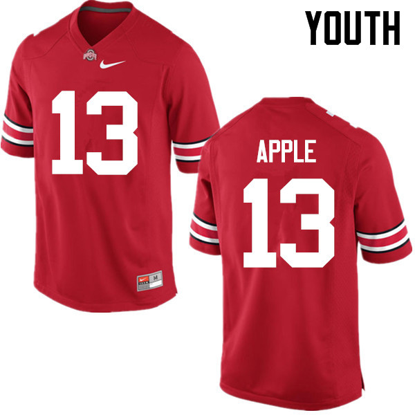 Ohio State Buckeyes Eli Apple Youth #13 Red Game Stitched College Football Jersey